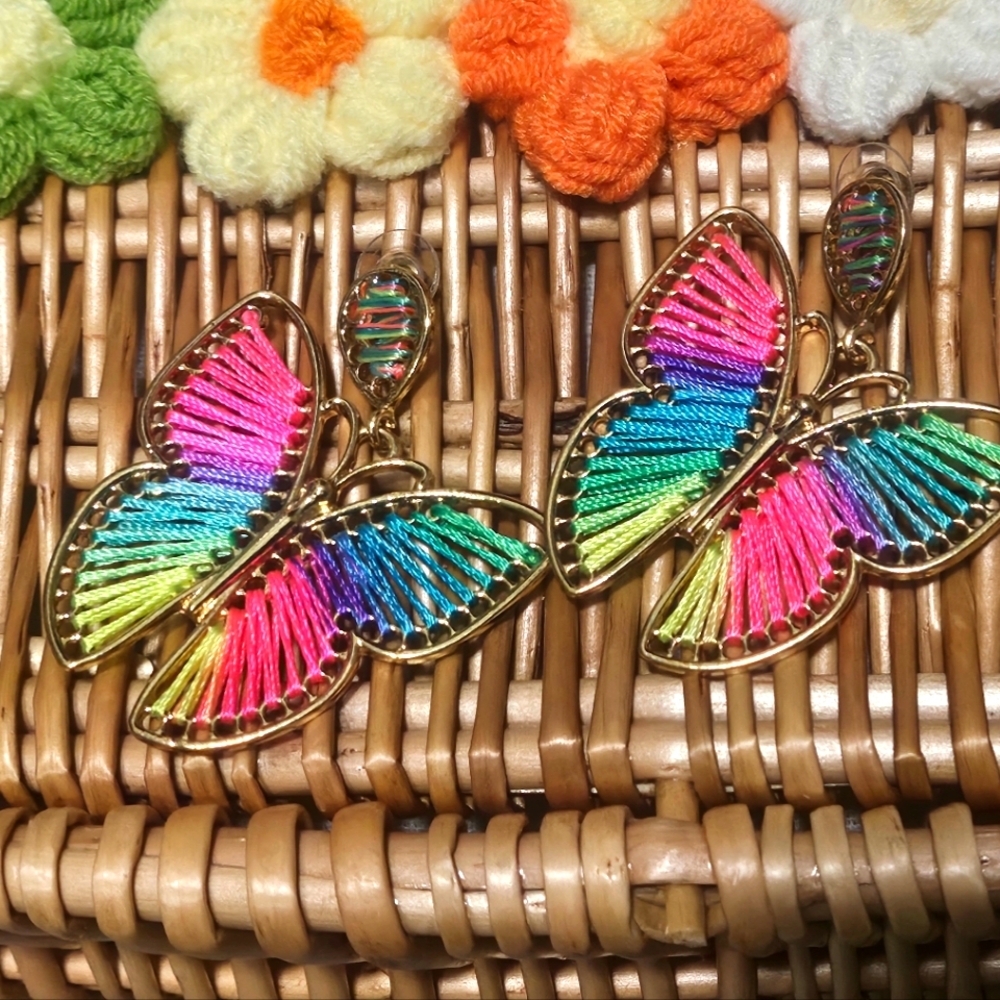 Colorful Butterfly Earrings